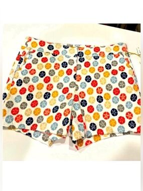 reCreation NEW Sand Dollar Print Multicolor Shorts Womens 14 Beach Summer Vacay